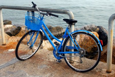 blue bicycle