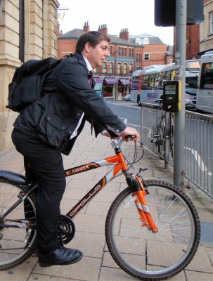 David Brook on Bike