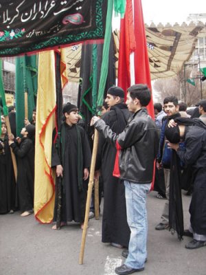 Holding Flag