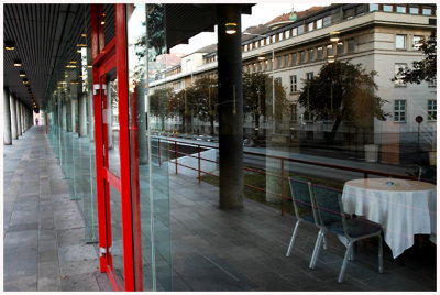 Reflection ,interior and  pedestrian