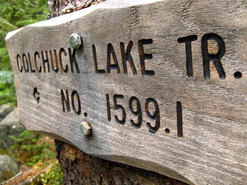 Trail Sign  Into Alpine Wilderness