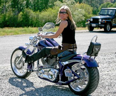 Trish And Her Ride ( Big Dog )