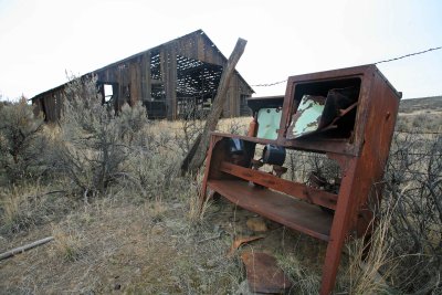 Old Kerosene Stove On WIthrow Abandoned Farm