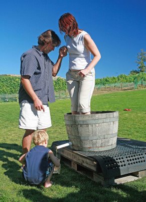 Heather Smith Stomping Away In Contest As Her Son Checks Her Progress