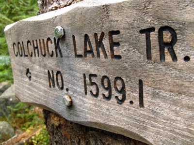 Trail Sign Into Alpine Wilderness