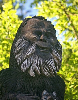 Bigfoot Carving Near Stevens Pass, Washington