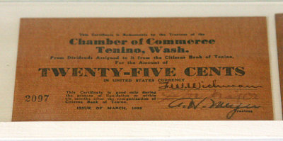 Real  Wooden Money  Of Tenino