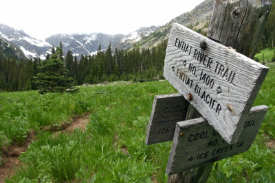  Trail Sign In Entiat Meadows  Near Glacier ( 16 mile trail )