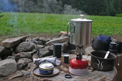 Coffee  Perking  In Our Upper Camp In Valley