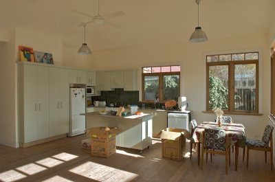 The kitchen area