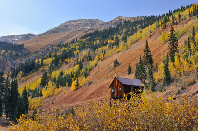 Silverton - Mining Structure & Mountain Fall Color