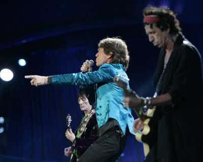 Ron Wood, Mick Jagger and Keith Richards