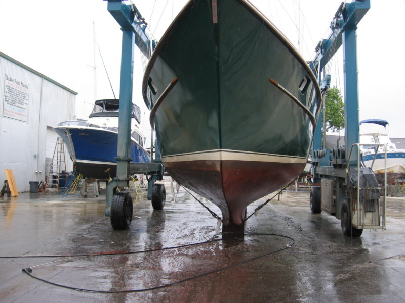 In the lift - bow view for the survey