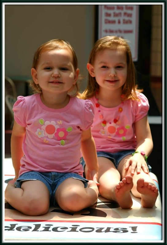 Noelle and Kylie love the playground