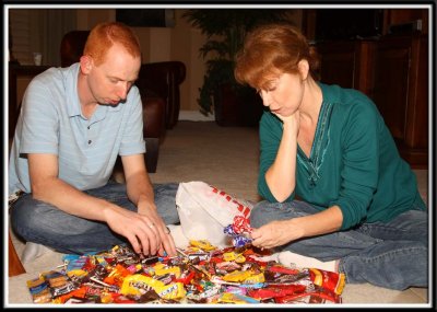 Sorting candy!