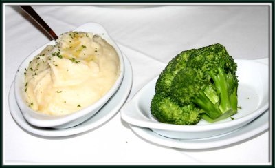 Mashed Potatoes and Steamed Broccoli