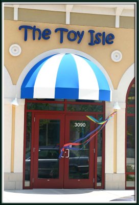 The toy store- Noelle and Kylie's favorite store