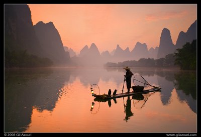 Li River Cormorant Fisherman at Sunrise