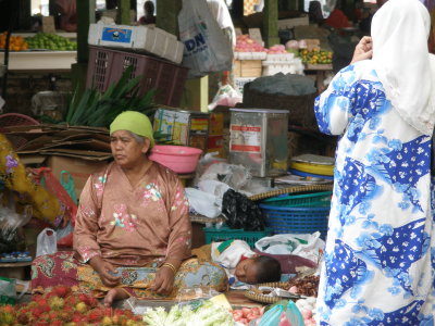 Woman selling fruit and veg, Central Market