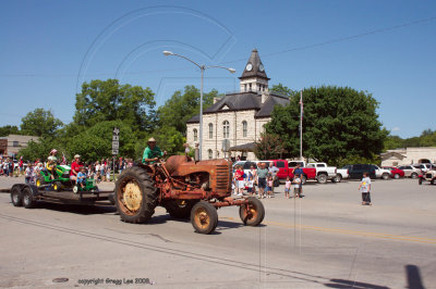 antique tractor  1890s courthouse  (old for here)