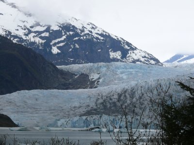 A very spectacular scenic view of the glacier