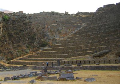 Ollantaytambo ruins are a series of steps