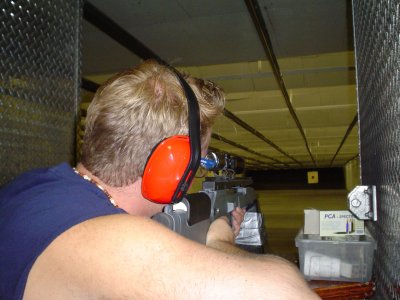 Jamie tries out his shooting skills
