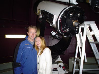 Jamie & Kristen at the observatory.  Kristen is a DR. of astronomy
