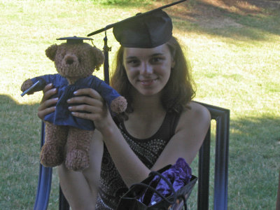 I had to giver her a grad bear of course!