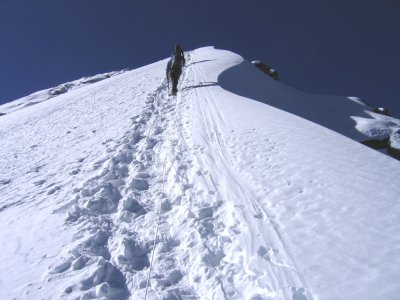 climbing Yalung Ri