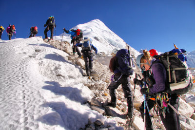 towards the pass