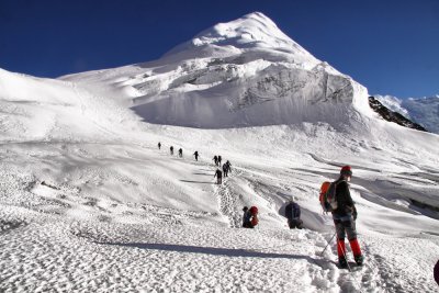 towards the pass