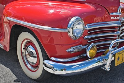 42 Red Plymouth Convertible Fender n Grille
