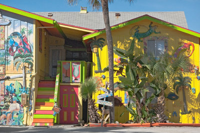 Bright Colored Hotel Doorway