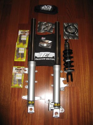 Forks and new rear shock returned from Traxxion in 6 days