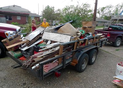 ONE OF THE MANY TRAILER LOADS HEADED FOR THE DUMP