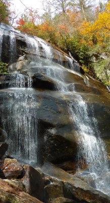A WATERFALL IN WESTERN NORTH CAROLINA'S PISGAH NATIONAL FOREST