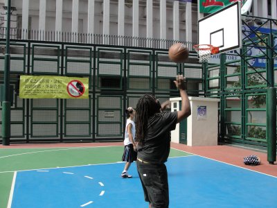 Mustafa on the court
