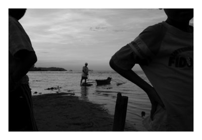 Boys and boat, Kota Kinabalu, Malaysia