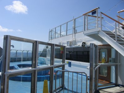 On top - front of the ship