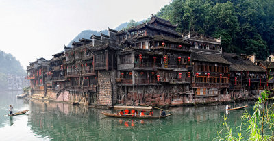 Feng Huang Ancient Town - A Panoramic View