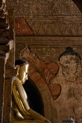 Buddha statue and Mural