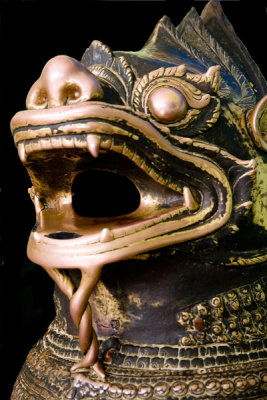 A Khmer Bronze lion