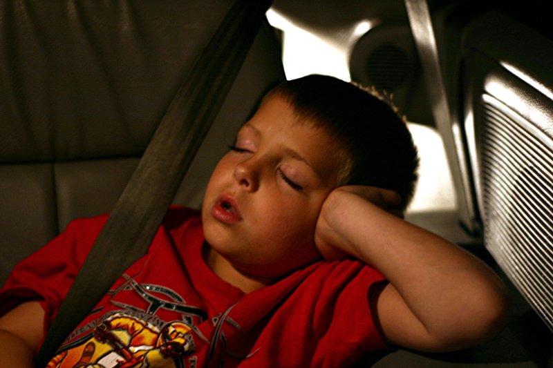 this boy can sleep anywhere!