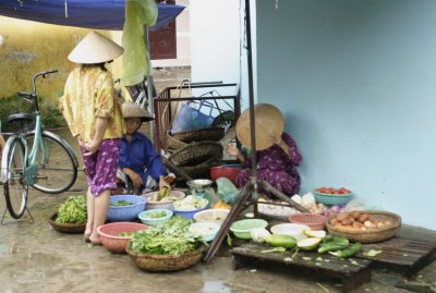 A neighborhood market in Hoi An.