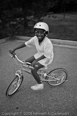 KLD Riding Her Bike