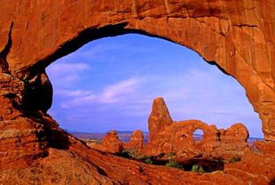 Turret Arch through North Window, Arches National Park, UT