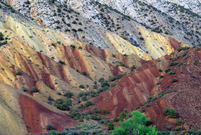 Flat irons caused by erosion of steeply dipping beds, Dinosaur National Monument, UT