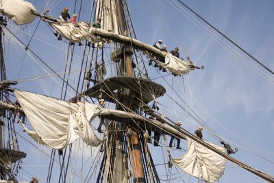 Abundance of hands and ropes