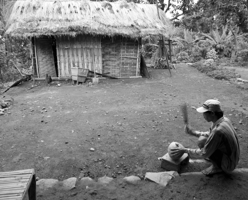Farmer prepares our snack